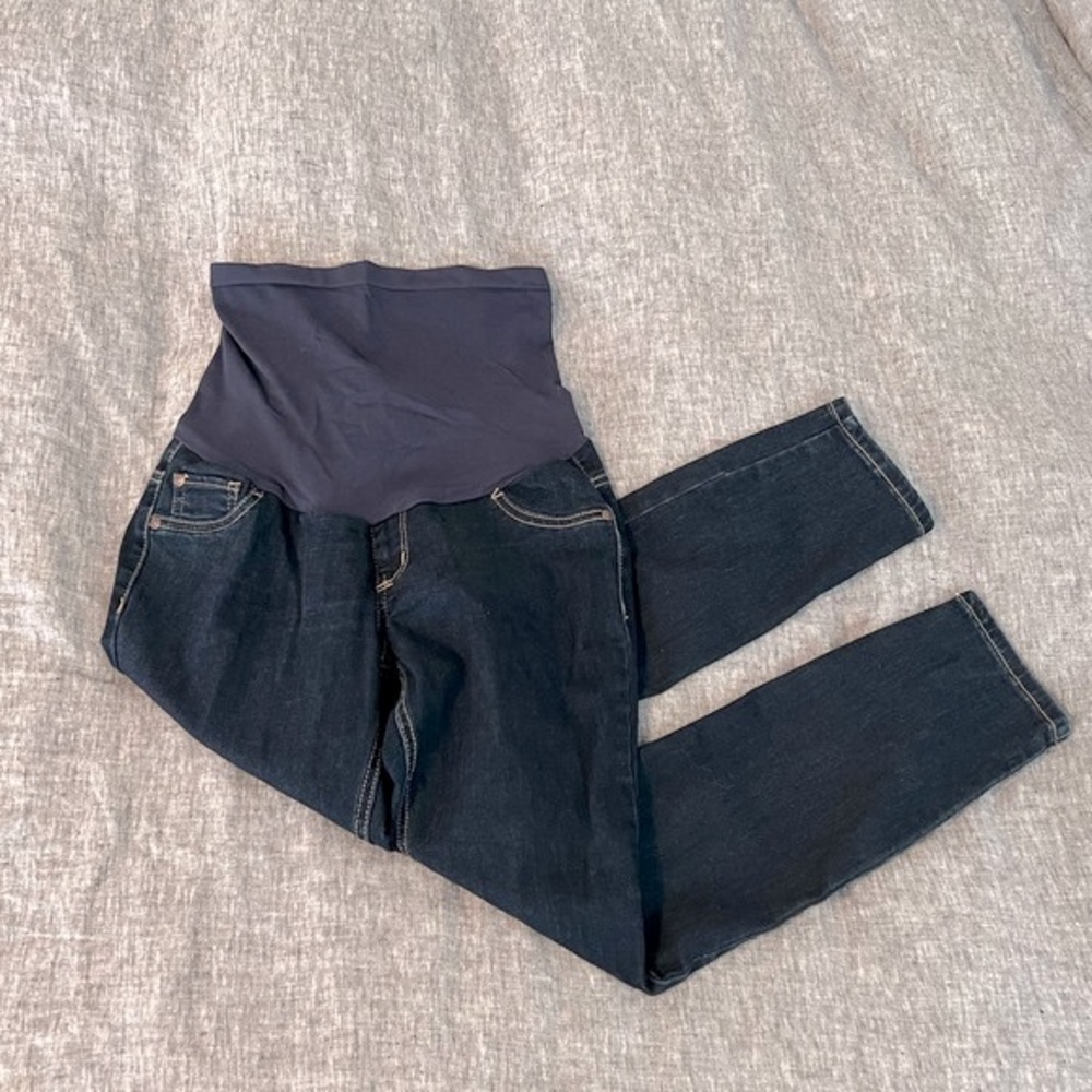 🤰Motherhood Maternity Indigo Blue Maternity Skinny Jeans petite med (size 8-10)
